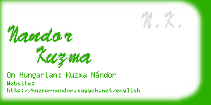 nandor kuzma business card